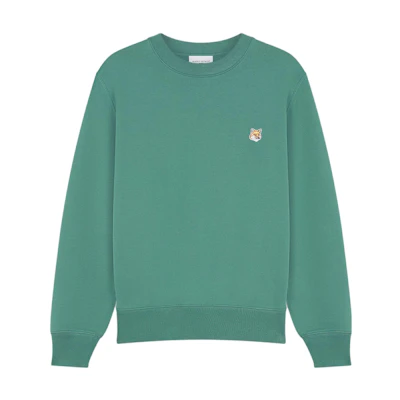 Maison Kitsune FW23 Fox Patch Hoodie Light Grey KM00319KM0025-H120