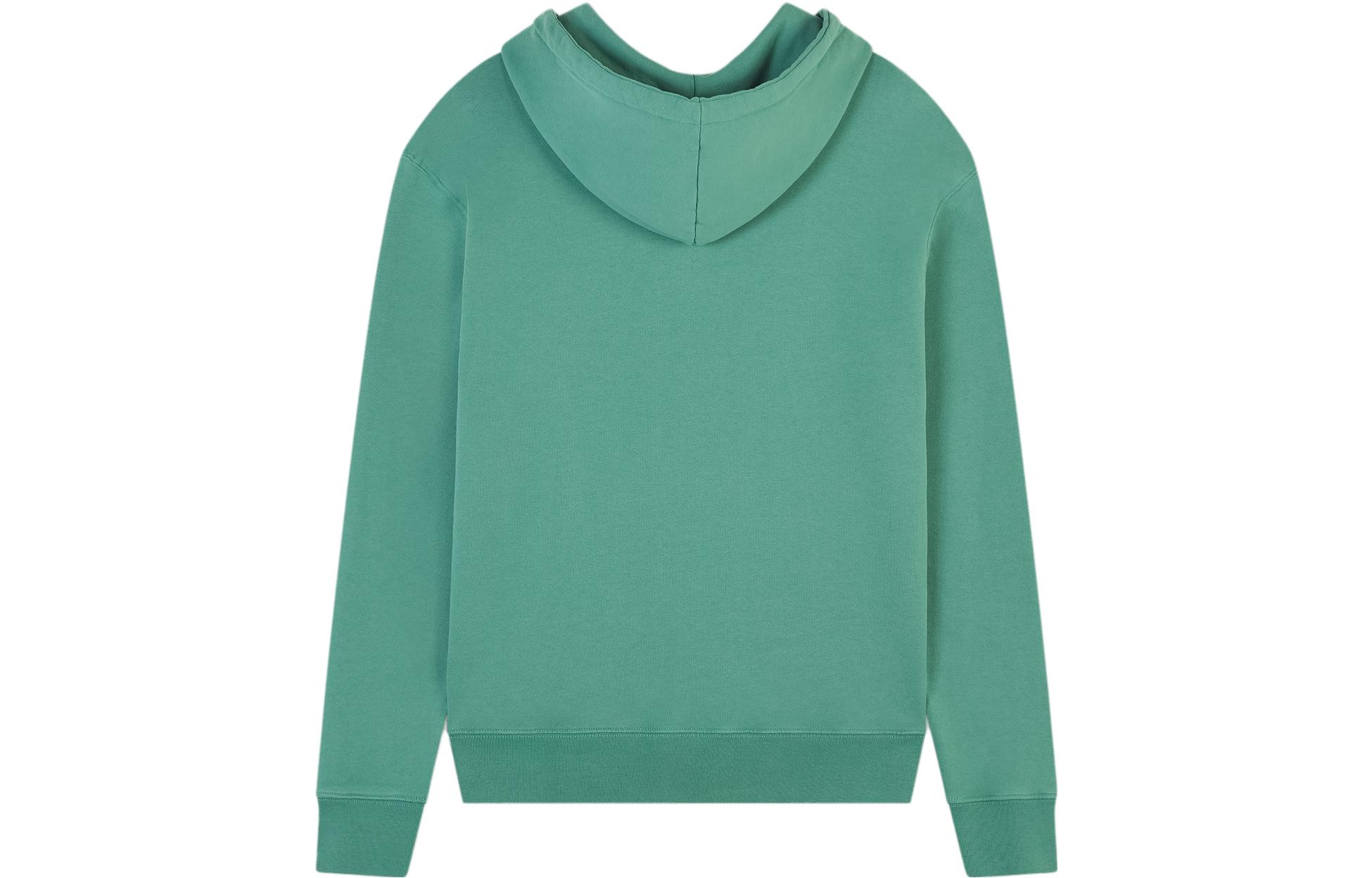 Lookbook Maison Kitsune FW23 Fox Patch Hoodie Men’s Casual Blue-Grey Sweater LM00702KM0001-P315