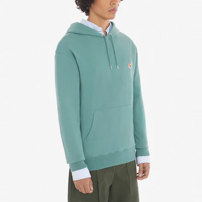 Maison Kitsune FW23 Fox Patch Hoodie Men’s Casual Blue-Grey Sweater LM00702KM0001-P315 Purchase Maison Kitsune FW23 Fox Patch Hoodie Men’s Casual Blue-Grey Sweater LM00702KM0001-P315