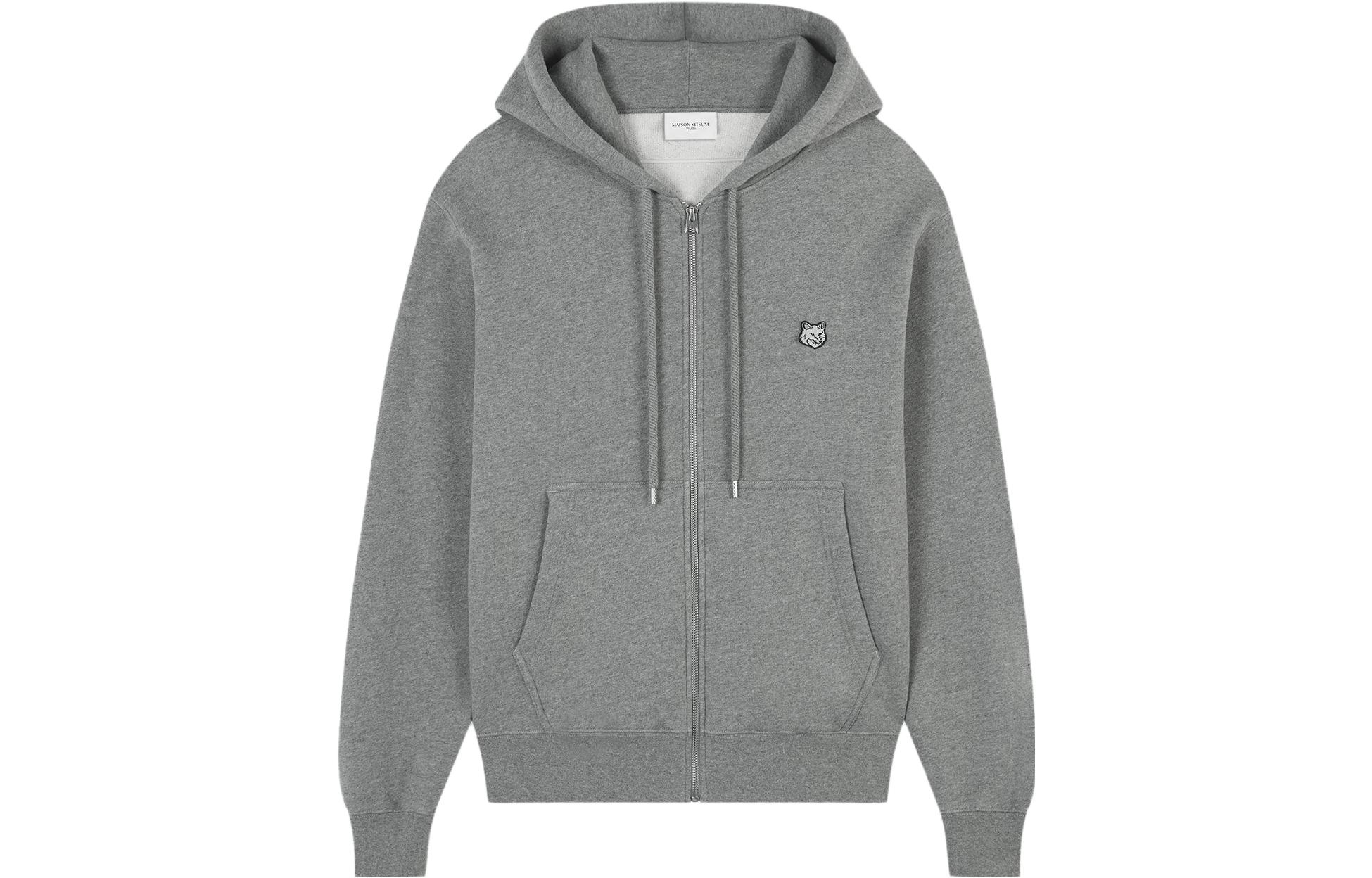 Maison Kitsune FW23 Geometric Pattern Oversized Crewneck Sweatshirt Grey Unisex 5743284912-P150