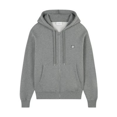 Maison Kitsune FW23 Geometric Pattern Oversized Crewneck Sweatshirt Grey Unisex 5743284912-P150