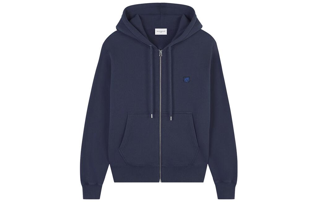 Maison Kitsune FW23 Solid Color Zip-Up Bomber Jacket Men’s Taupe Gray LM02101WQ0061-P231