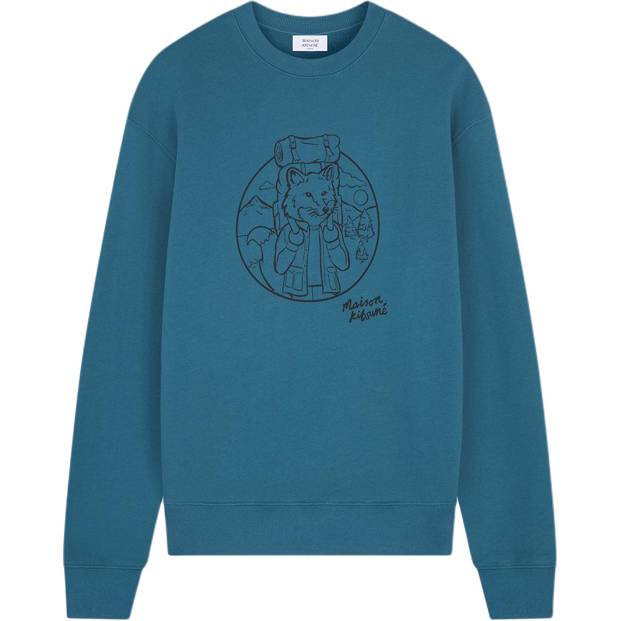 Maison Kitsune FW24 Crewneck Long Sleeve Pullover Sweatshirt Chamomile LM00303KM0001-P242