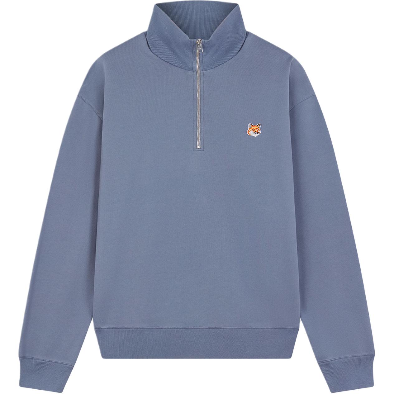 Maison Kitsune FW24 Embroidered Lettering Hoodie Stone Color Pullover NM00704KM0307-P131