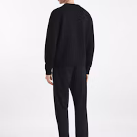 Purchase 메종 키츠네 FW24 폭스 헤드 크루넥 스웨터 블랙 긴팔 니트웨어 NM00808KM0329-P199