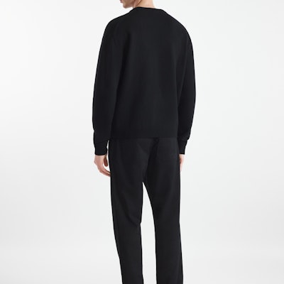 Maison Kitsune FW24 狐狸头黑色圆领毛衣 长袖针织衫 NM00808KM0329-P199 Purchase Maison Kitsune FW24 狐狸头黑色圆领毛衣 长袖针织衫 NM00808KM0329-P199