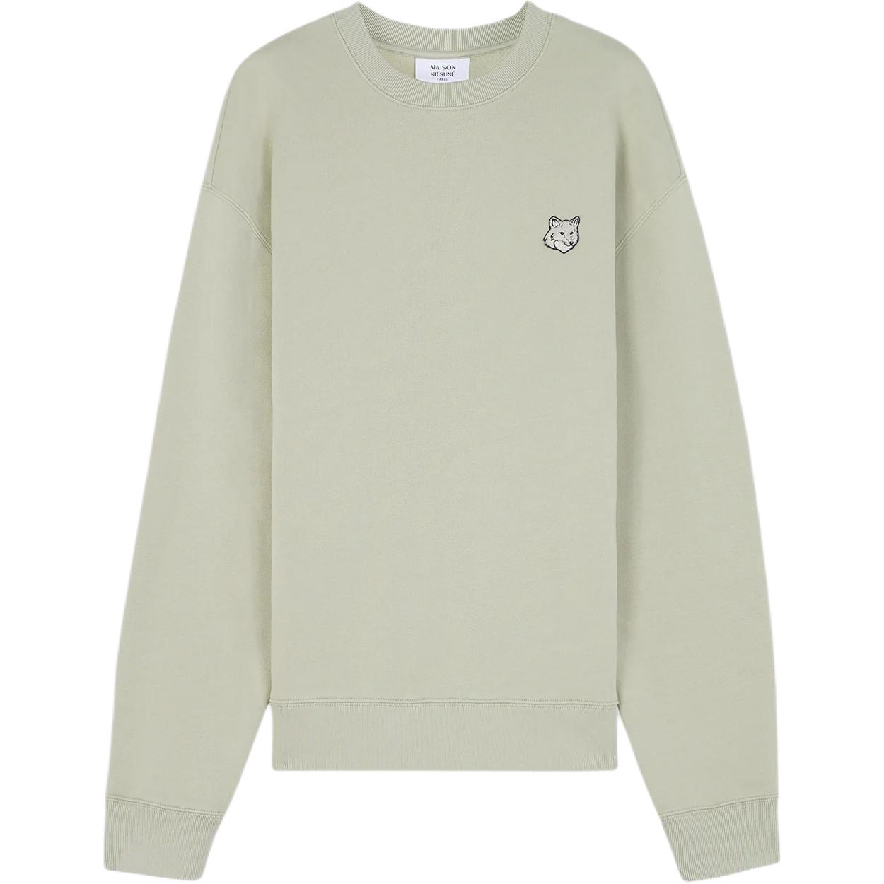 Maison Kitsune FW24 Fox Head Patch Zip Hoodie Ash White MM00714KM0307-P129