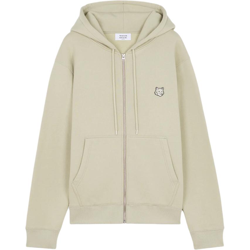 Maison Kitsune FW24 Fox Patch Hoodie Military Green MM00713KM0307-P384