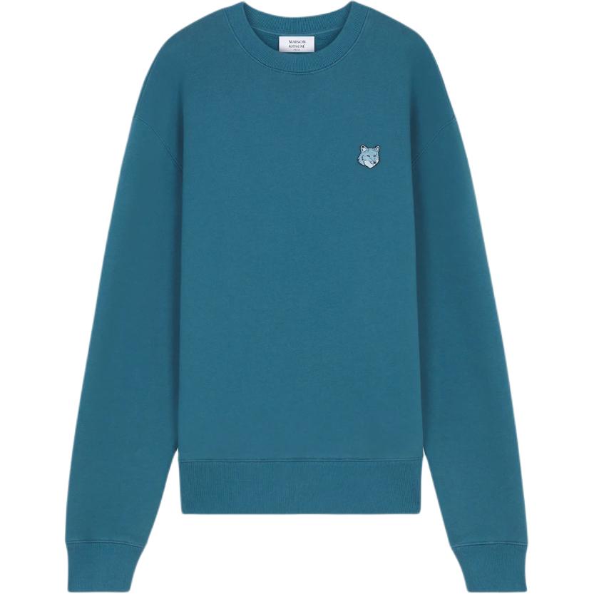 Maison Kitsune FW24 Graphic Crewneck Drop Shoulder Sweatshirt Men Grey NM00308KM0307-H131