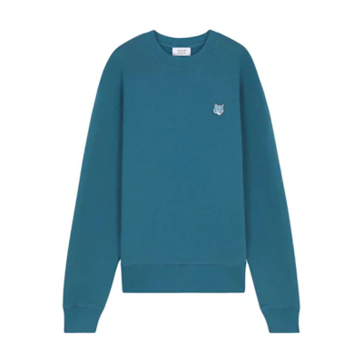 Maison Kitsune FW24 Graphic Crewneck Drop Shoulder Sweatshirt Men Grey NM00308KM0307-H131