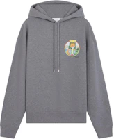 Maison Kitsune FW24 Oversized Hoodie Gray Long Sleeve NM00707KM0001-H131 Maison Kitsune FW24 Oversized Hoodie Gray Long Sleeve NM00707KM0001-H131