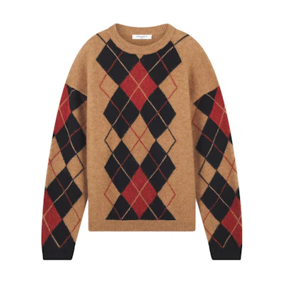 Maison Kitsune Geometric Pattern Crewneck Loose-Fit Sweater Multicolor LM00804KT1089-M220