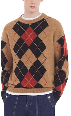 Maison Kitsune 几何图案宽松圆领毛衣 多色 LM00804KT1089-M220 Shop Maison Kitsune 几何图案宽松圆领毛衣 多色 LM00804KT1089-M220