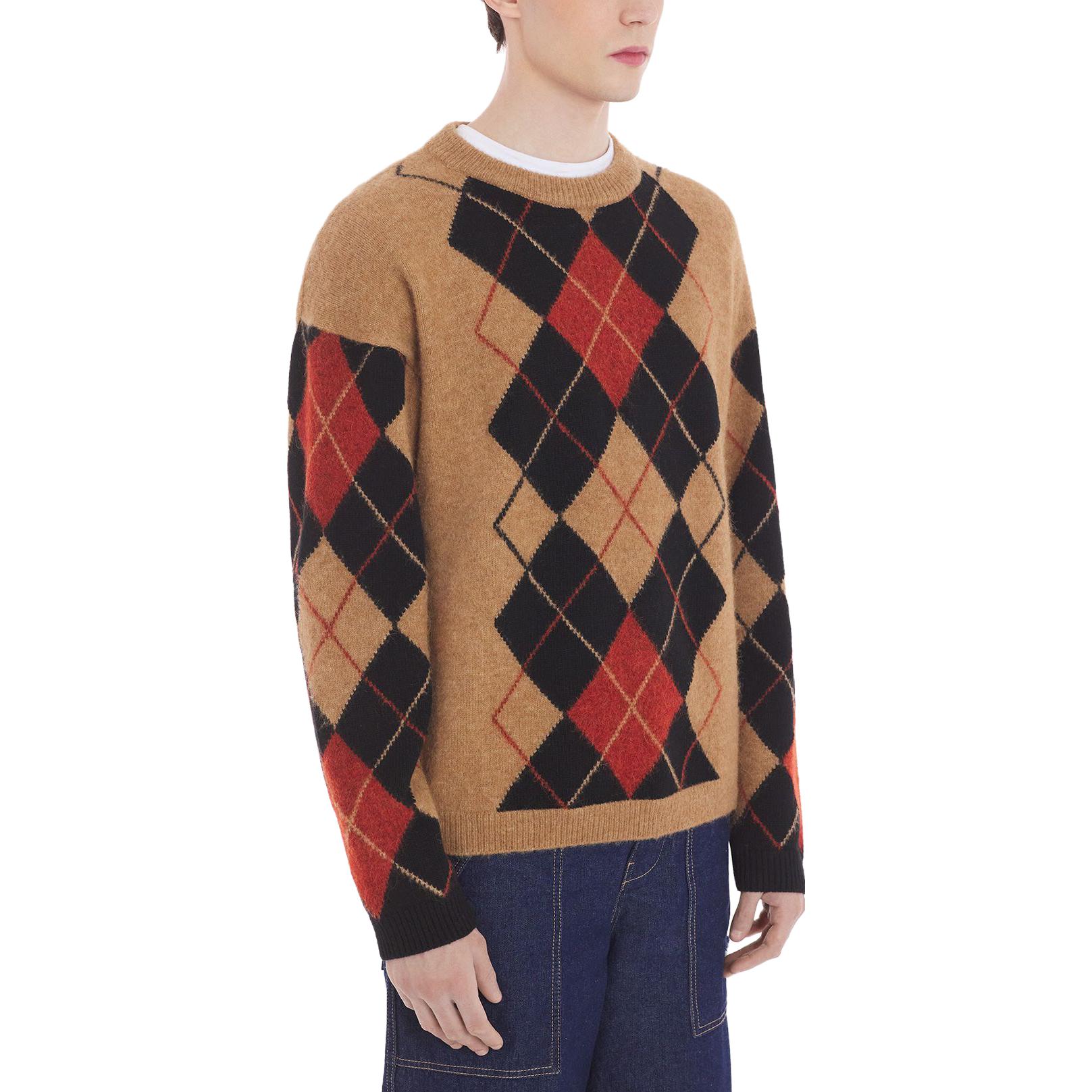 Details for Maison Kitsune 几何图案宽松圆领毛衣 多色 LM00804KT1089-M220