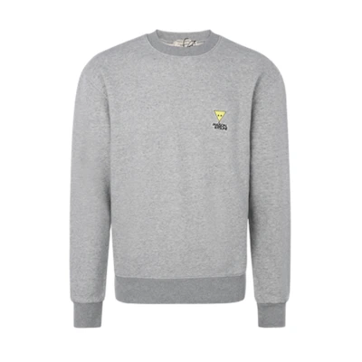 Maison Kitsune Half-Zip Pullover Raglan Loose Sweatshirt Grey () QZ3941M022-H150