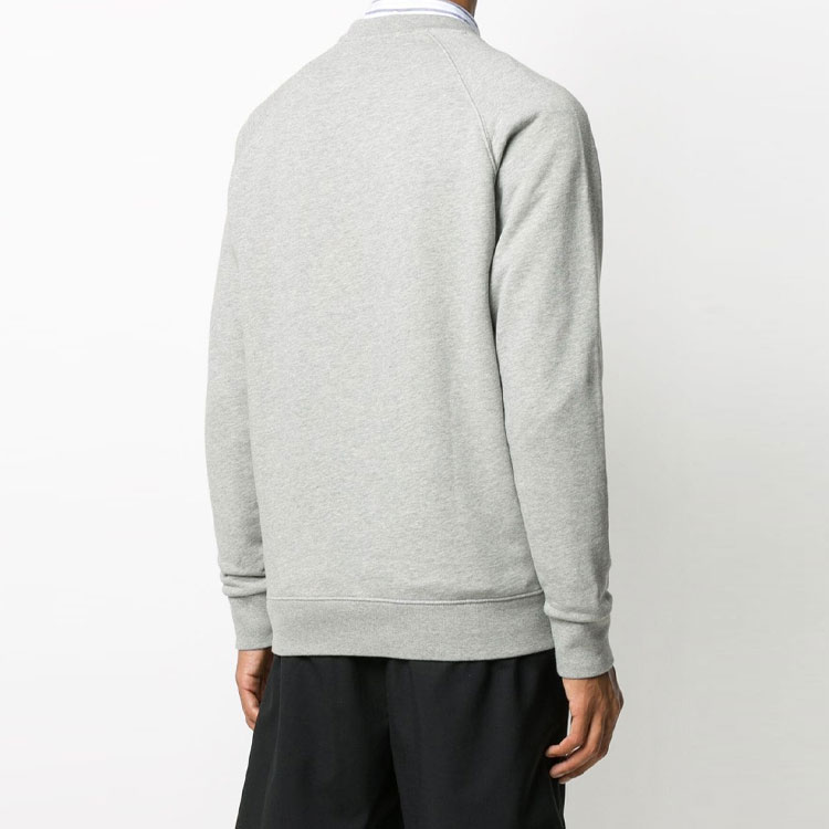 Purchase Maison Kitsune Grey Fox Head Patch Pullover Crewneck Sweatshirt for Men AM00303KM0001-H150
