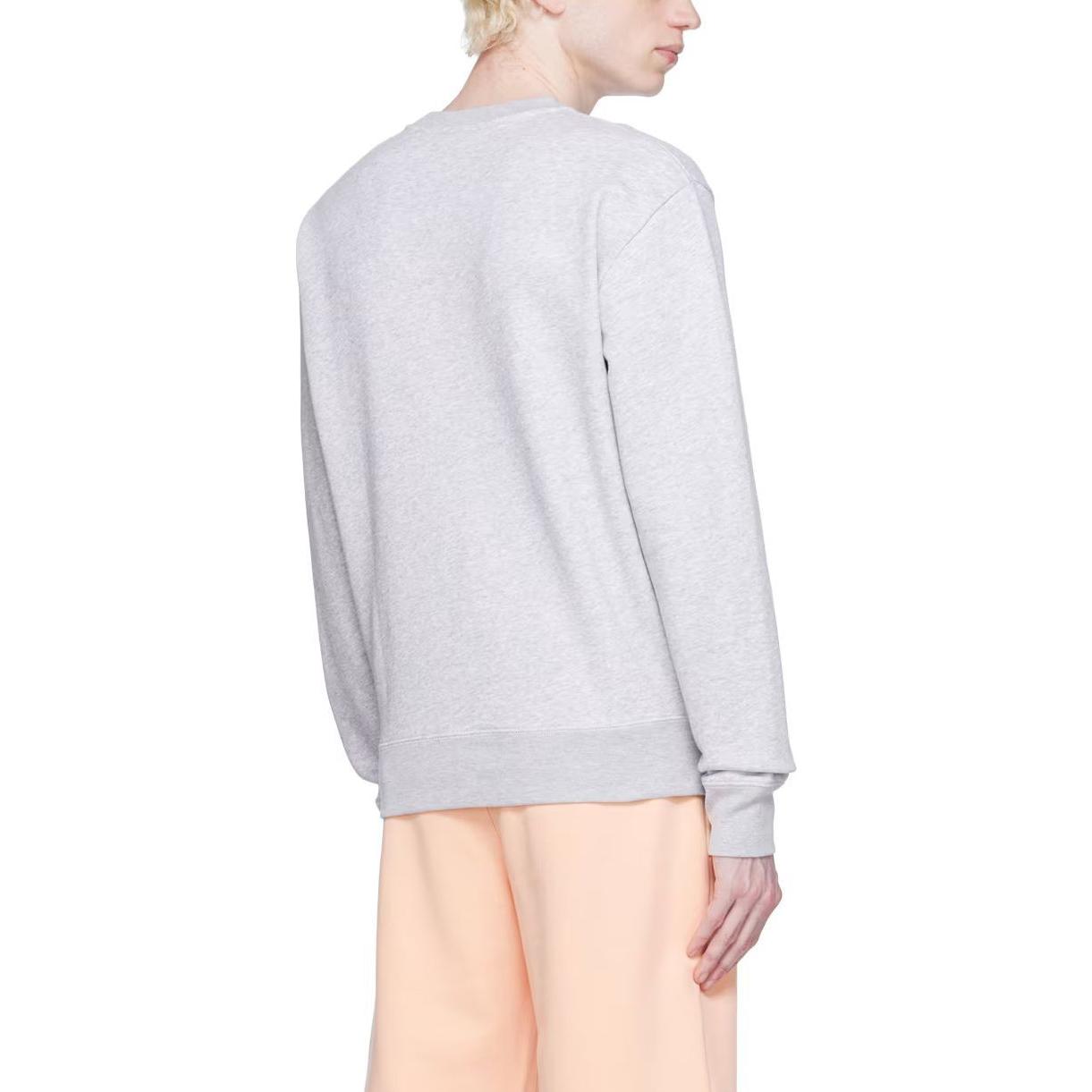 Shop Maison Kitsune 灰色徽章設計套頭衫 KM00326KM0027-H120