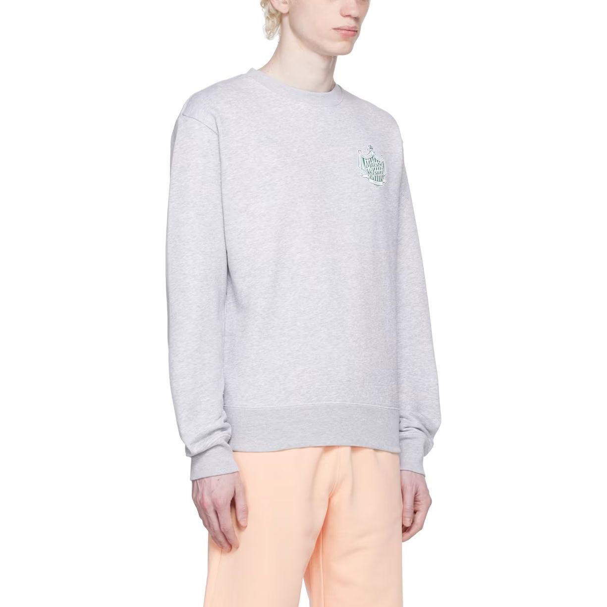 Purchase Maison Kitsune 灰色徽章設計套頭衫 KM00326KM0027-H120