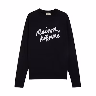 Maison Kitsune Letter Print Brown Hoodie Long Sleeve LM00713KM0001-P293