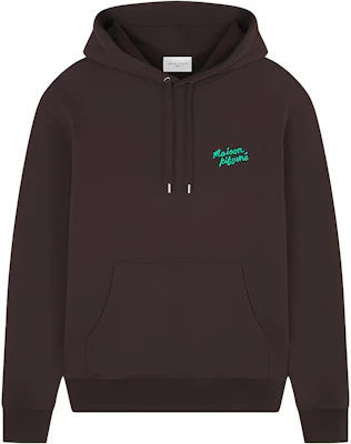 Maison Kitsune Letter Print Brown Hoodie Long Sleeve LM00713KM0001-P293 Buy Maison Kitsune Letter Print Brown Hoodie Long Sleeve LM00713KM0001-P293