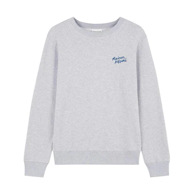 Maison Kitsune Letter Print Crewneck Pullover Sweatshirt Black - DM00306KM0010-BK