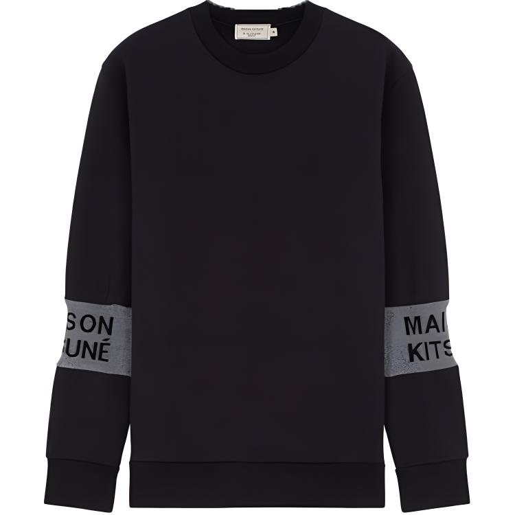 Maison Kitsune Letter Print Pullover Hoodie Grey LM00709KM0307-H120