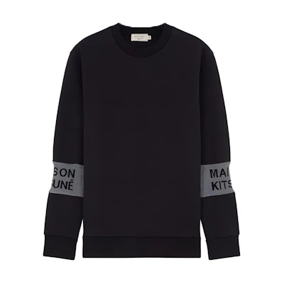 Maison Kitsune Letter Print Pullover Hoodie Grey LM00709KM0307-H120