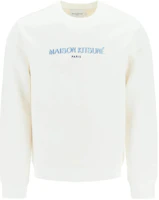 Maison Kitsune Letter Print Sweatshirt White - KM00311KM0020-P103 Maison Kitsune Letter Print Sweatshirt White - KM00311KM0020-P103