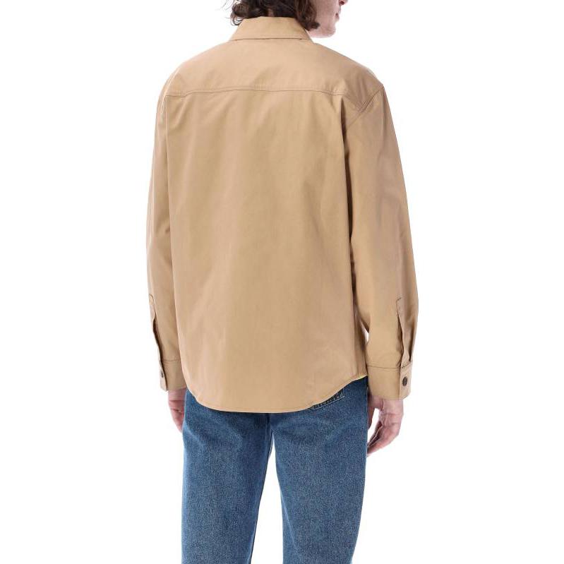 Lookbook Maison Kitsune Light Brown Button-Up Collar Long Sleeve Jacket KM00407WW0073-P220