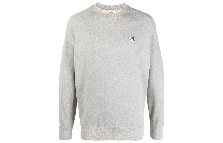 Maison Kitsune Logo Patch Zip-Up Hoodie Jacket Light Blue - K2138RW094P443