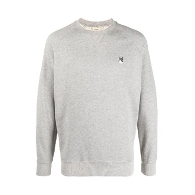 Maison Kitsune Logo Patch Zip-Up Hoodie Jacket Light Blue - K2138RW094P443