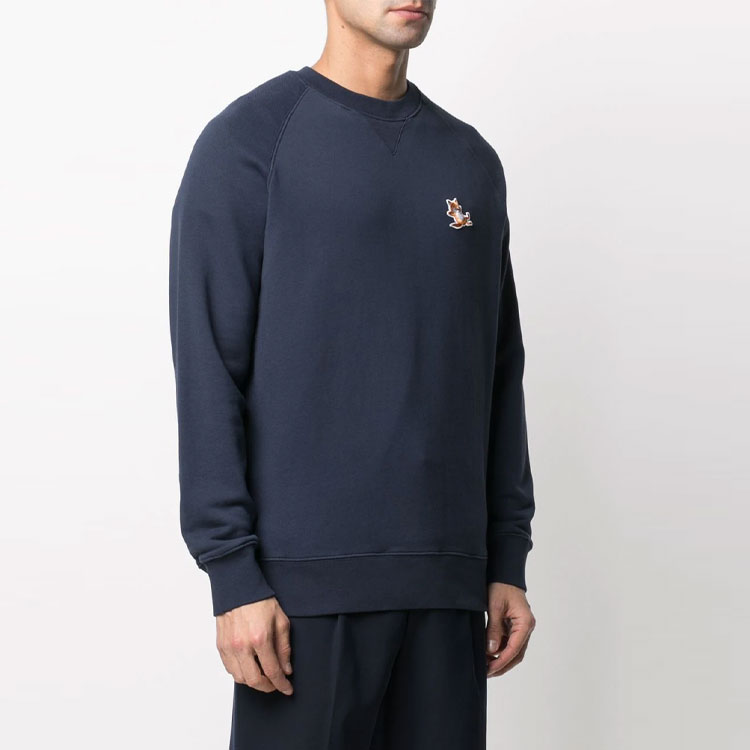 Purchase 美森狐标志狐狸贴绣海军蓝套头衫 GU00342KM0002-P480