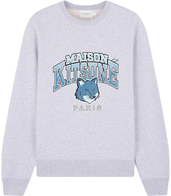 Maison Kitsune Logo Print Long Sleeve Sweatshirt Abu-abu Lengan Panjang LM00305KM0001-H120 Buy Maison Kitsune Logo Print Long Sleeve Sweatshirt Abu-abu Lengan Panjang LM00305KM0001-H120