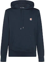 Maison Kitsune Navy Blue Pullover Hoodie with Fox Logo for Men LM00702KM0001-P476 Maison Kitsune Navy Blue Pullover Hoodie with Fox Logo for Men LM00702KM0001-P476