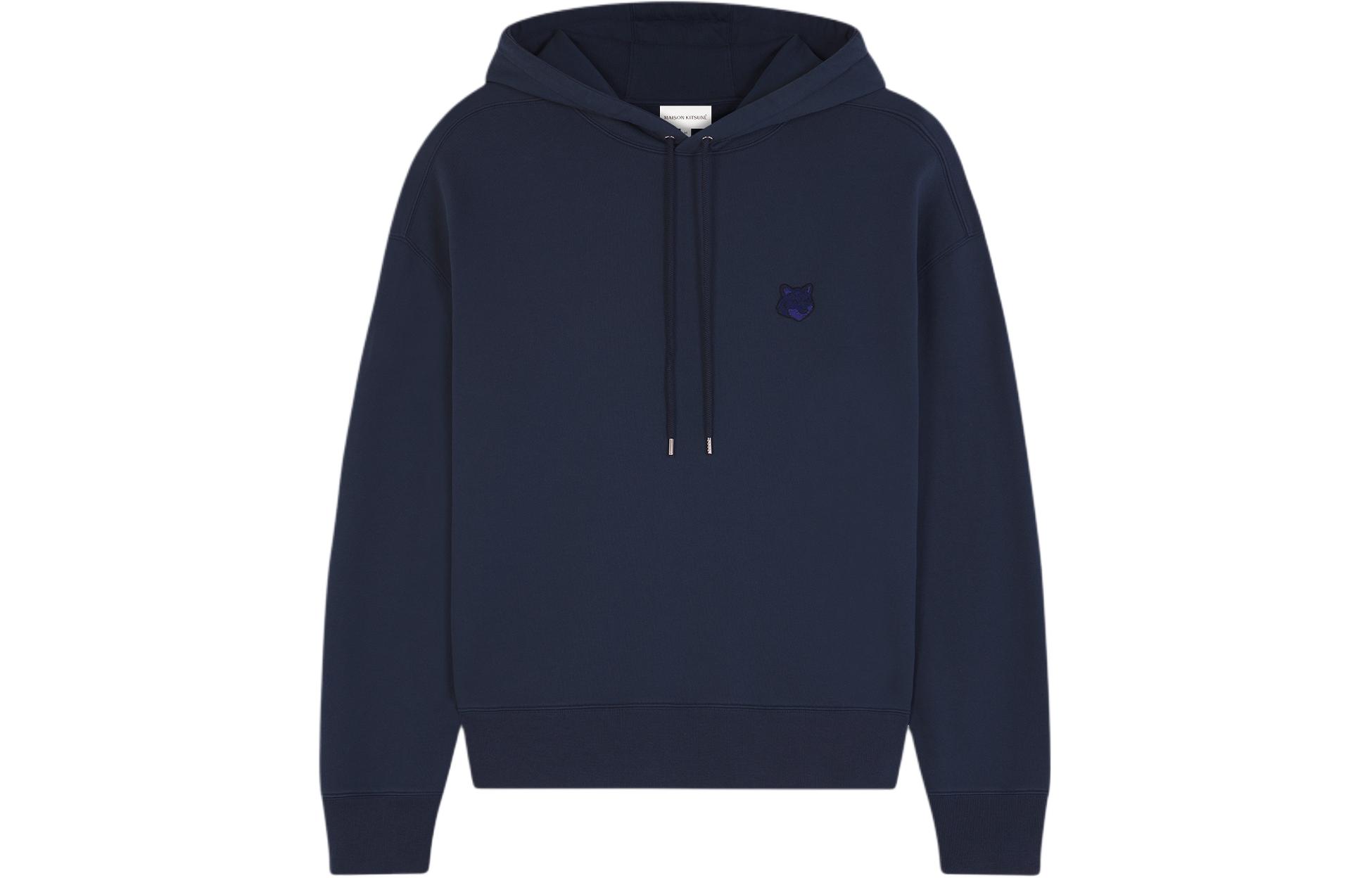 Order Maison Kitsune 海軍藍寬鬆連帽長袖衛衣 SS24 LM00705KM0001-P492