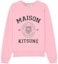 Order Maison Kitsune Baju Pink Crewneck dengan Logo Huruf untuk Lelaki. KM00329KM0027-P622