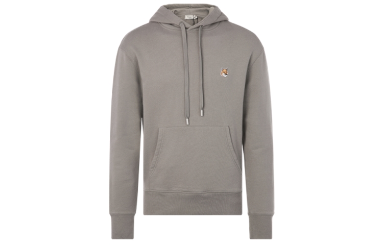 Maison Kitsune Solid Cotton Sweatshirt with Fox Cartoon Design FU00384KM0001