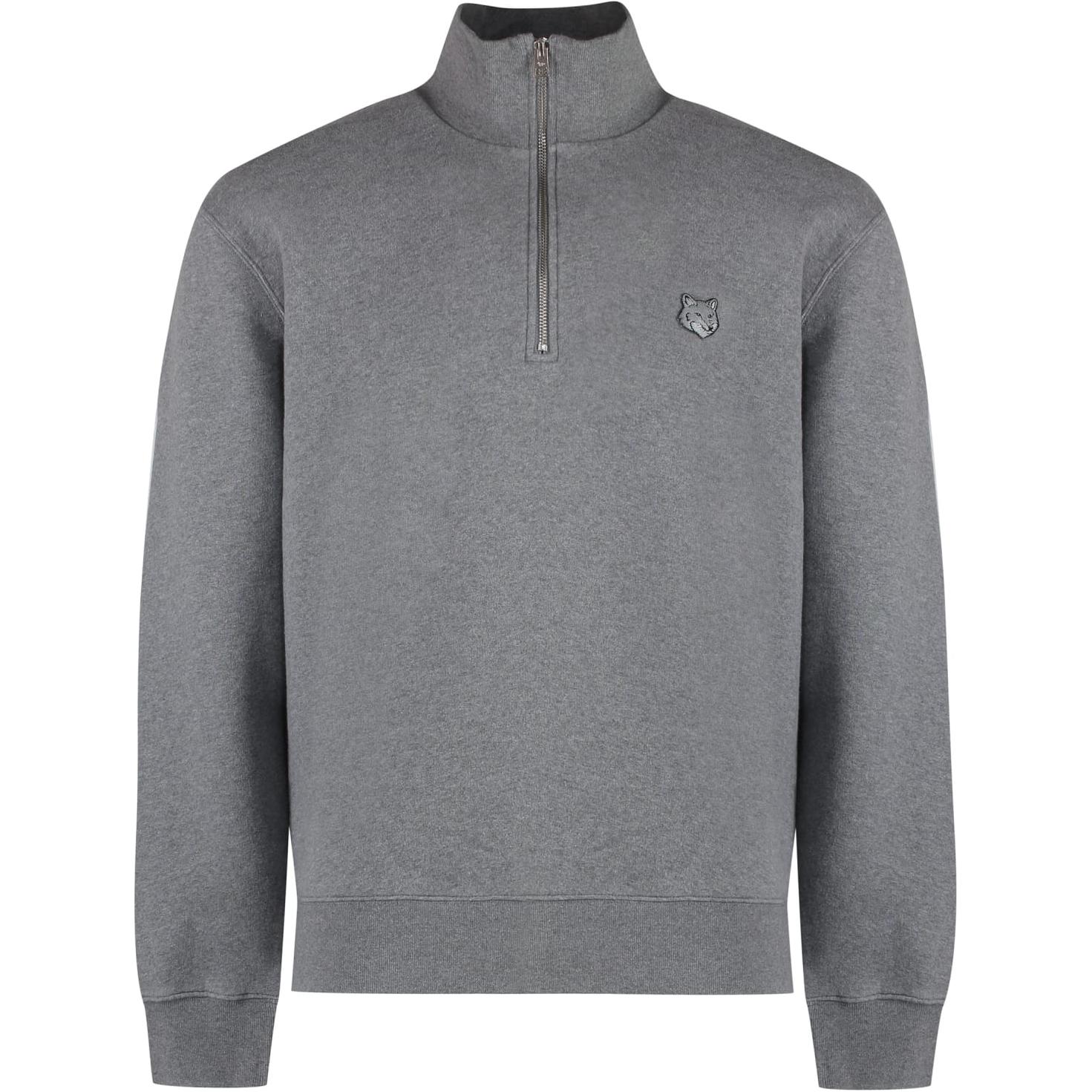 Maison Kitsune Solid Logo Crewneck Pullover Sweatshirt Navy Blue () MM00304KM0001-P492