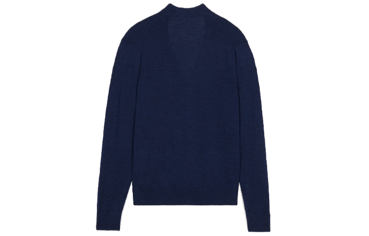 Lookbook メゾンキツネ ソリッドロゴ 刺繍カーディガン メンズ ネイビーブルー IU00505KT1036-H481