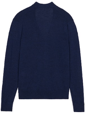 メゾンキツネ ソリッドロゴ 刺繍カーディガン メンズ ネイビーブルー IU00505KT1036-H481 Lookbook メゾンキツネ ソリッドロゴ 刺繍カーディガン メンズ ネイビーブルー IU00505KT1036-H481