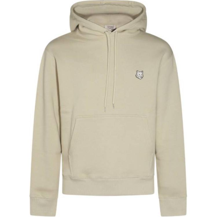 Maison Kitsune Solid Pullover Hoodie Grey EU00357KM0002-GRM