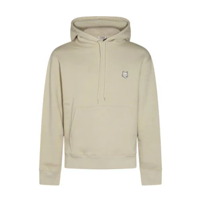 Maison Kitsune Solid Pullover Hoodie Grey EU00357KM0002-GRM