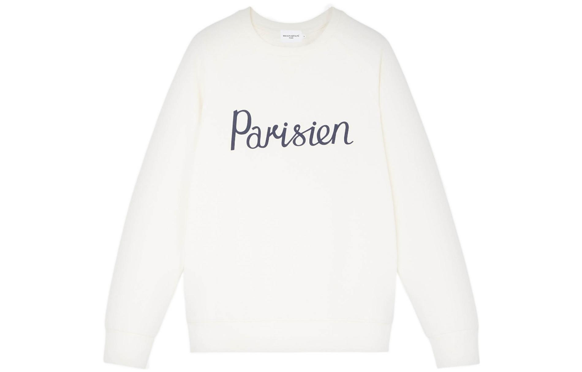 Maison Kitsune SS21 Unisex Ribbed Crewneck Pullover Sweatshirt Grey SPCZU00301-GRM