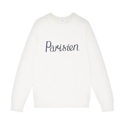 Maison Kitsune SS21 Unisex Ribbed Crewneck Pullover Sweatshirt Grey SPCZU00301-GRM