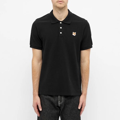 Maison Kitsune SS22 Baju Polo Lengan Pendek Kasual Logo Haiwan Kapas FU00203KJ7007 Lookbook Maison Kitsune SS22 Baju Polo Lengan Pendek Kasual Logo Haiwan Kapas FU00203KJ7007