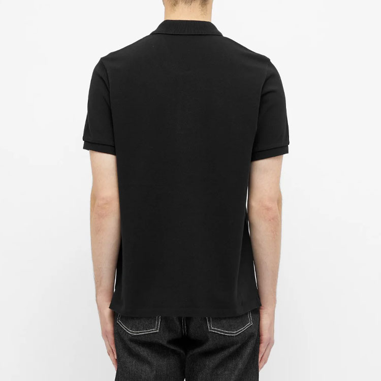 Shop Maison Kitsune SS22 Baju Polo Lengan Pendek Kasual Logo Haiwan Kapas FU00203KJ7007