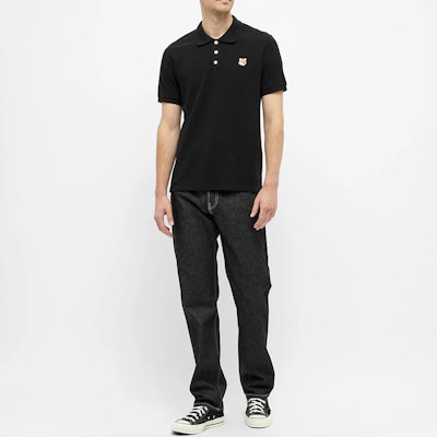 Maison Kitsune SS22 Baju Polo Lengan Pendek Kasual Logo Haiwan Kapas FU00203KJ7007 Purchase Maison Kitsune SS22 Baju Polo Lengan Pendek Kasual Logo Haiwan Kapas FU00203KJ7007