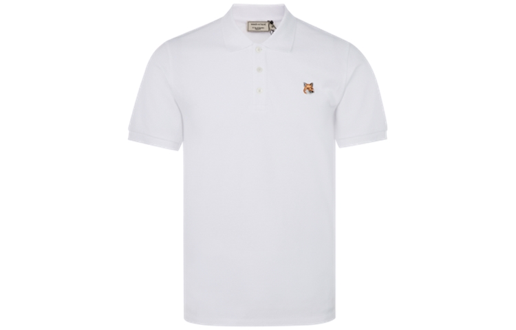 Details for Maison Kitsune SS22 Baju Polo Lengan Pendek Kasual Logo Haiwan Kapas FU00203KJ7007