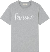 Maison Kitsune SS22 Grey T-Shirt with Handwritten Logo Print. AM00101KJ0008-GRM Maison Kitsune SS22 Grey T-Shirt with Handwritten Logo Print. AM00101KJ0008-GRM