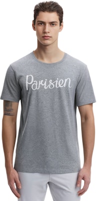Maison Kitsune SS22 灰色手写标志印花T恤。 AM00101KJ0008-GRM Purchase Maison Kitsune SS22 灰色手写标志印花T恤。 AM00101KJ0008-GRM